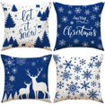 thumbnail image 1 of Sofá decoración del hogar decorativo personalizado copo de nieve Santa Claus Feliz Navidad funda de almohada tiro almohada de felpa funda de cojín Decoración, 1 of 4
