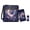 Celestial Purple Rose & Butterfly Pattern, variant on Uourmeti Watercolor Blue Floral Small Leather Crossbody Bag for Ladies, Adjustable Strap Zipper Purse, Lip Balm Holder for Date Night