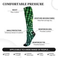thumbnail image 3 of Lsque Green Disco Lights Pattern Sport Compression Socks for Men & Women 15-20 mmHg Knee High Nurse Pregnant Running Medical and Travel Athletic, 3 of 6