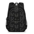 thumbnail image 2 of Black Cat Black Pattern Backpack for School, Cute School Bag with Adjustable Shoulder Straps and Padded Back, 16.9"x12.6"x5.9", 2 of 5
