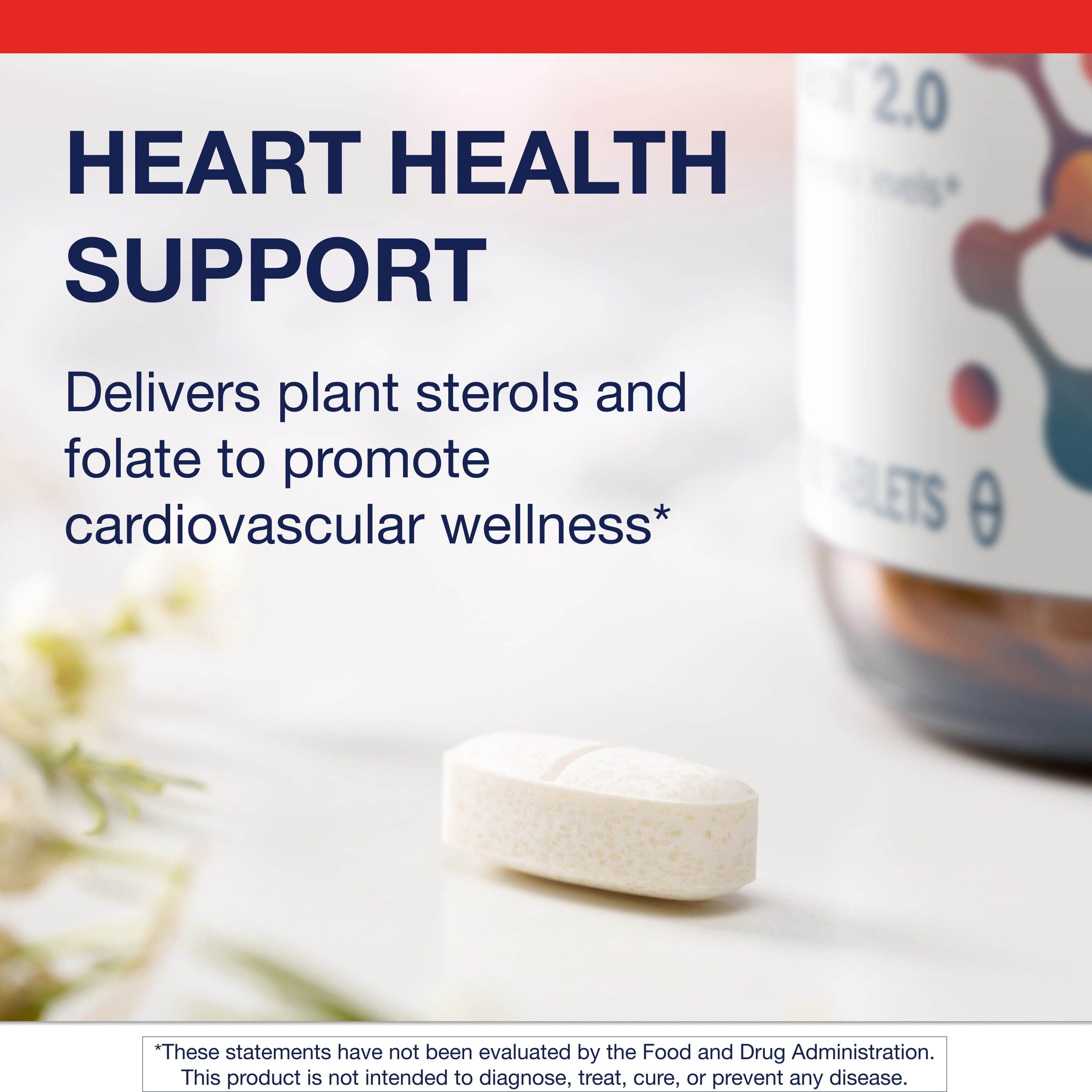 Metagenics Meta-Sitosterol 2.0 - For Cholesterol Already in a Normal Range* - Plant Sterol Complex - With Folate - Dietary Supplement - Gluten-Free - Vegetarian - 90 Tablets