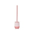 thumbnail image 2 of maxiaoxia Toilet Brush, Toilet Brush and Holder Set, Toilet Bowl Cleaner Brush with Long Handle, Wall-mounted Plastic Soft Bristle Brush Set wth Base for Bathroom Dead Corner Deep Cleaning, Pink, 2 of 6