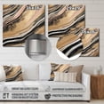thumbnail image 4 of Designart "Golden Essence Embracing Lines II" Abstract Marble Metal Wall Art Prints, 4 of 5
