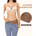 thumbnail image 4 of Aijolen Women's High Waisted Camel Proof Seamless Underwear No Show Yoga Workout Briefs 5 Pack(L,Timber Shades), 4 of 7