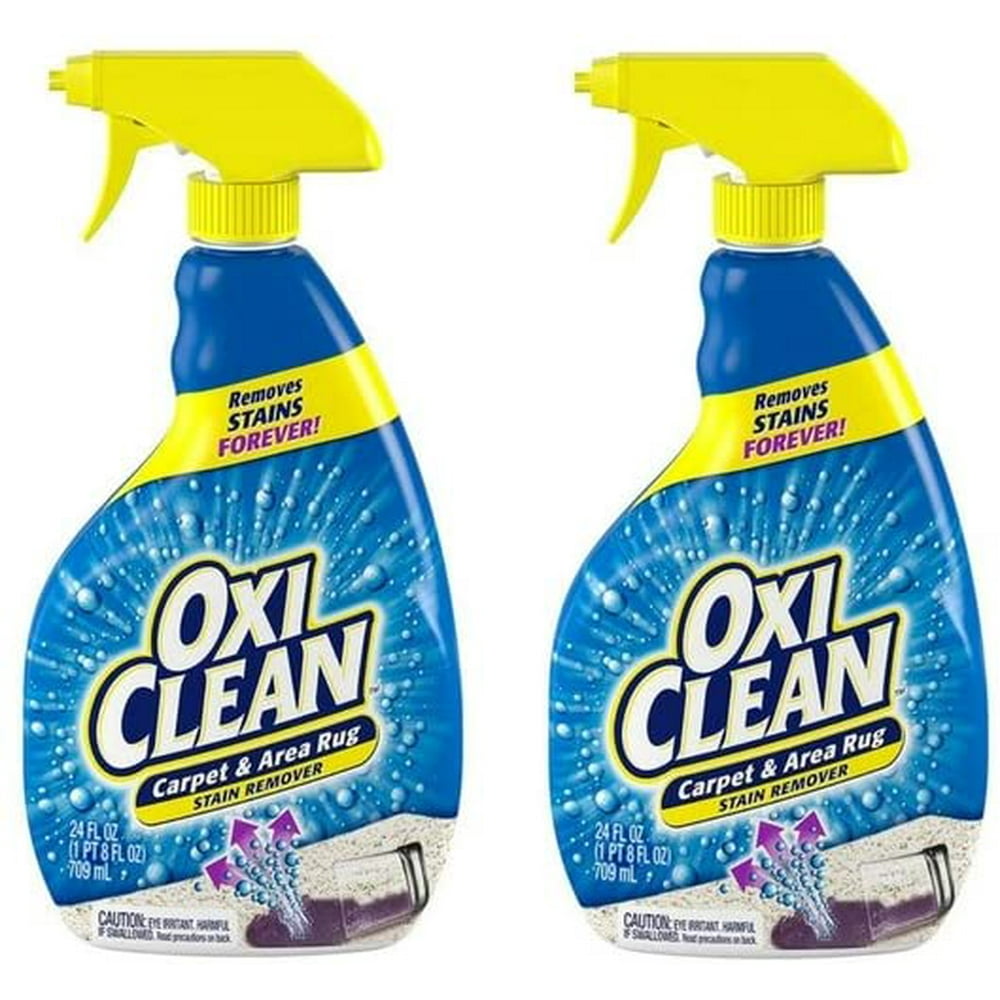 OxiClean Carpet and Area Rug Stain Remover Spray, 24 Ounce 2 Pack