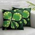 thumbnail image 3 of COMIO St Patricks Day Pillow Covers 18X18 Inch Watercolor Lucky Clover Pillow Cases Set of  Polka Dot Shamrock Spring Throw Pillows Farmhouse Decor For Living Room Bedroom Bed Cushion Outdoor, 3 of 5