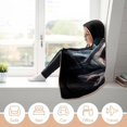 thumbnail image 5 of Shark Gifts, Shark Pattern Wearable Flannel Blanket Hoodie, Flannel Cloak Hooded Blanket Poncho, 5 of 6