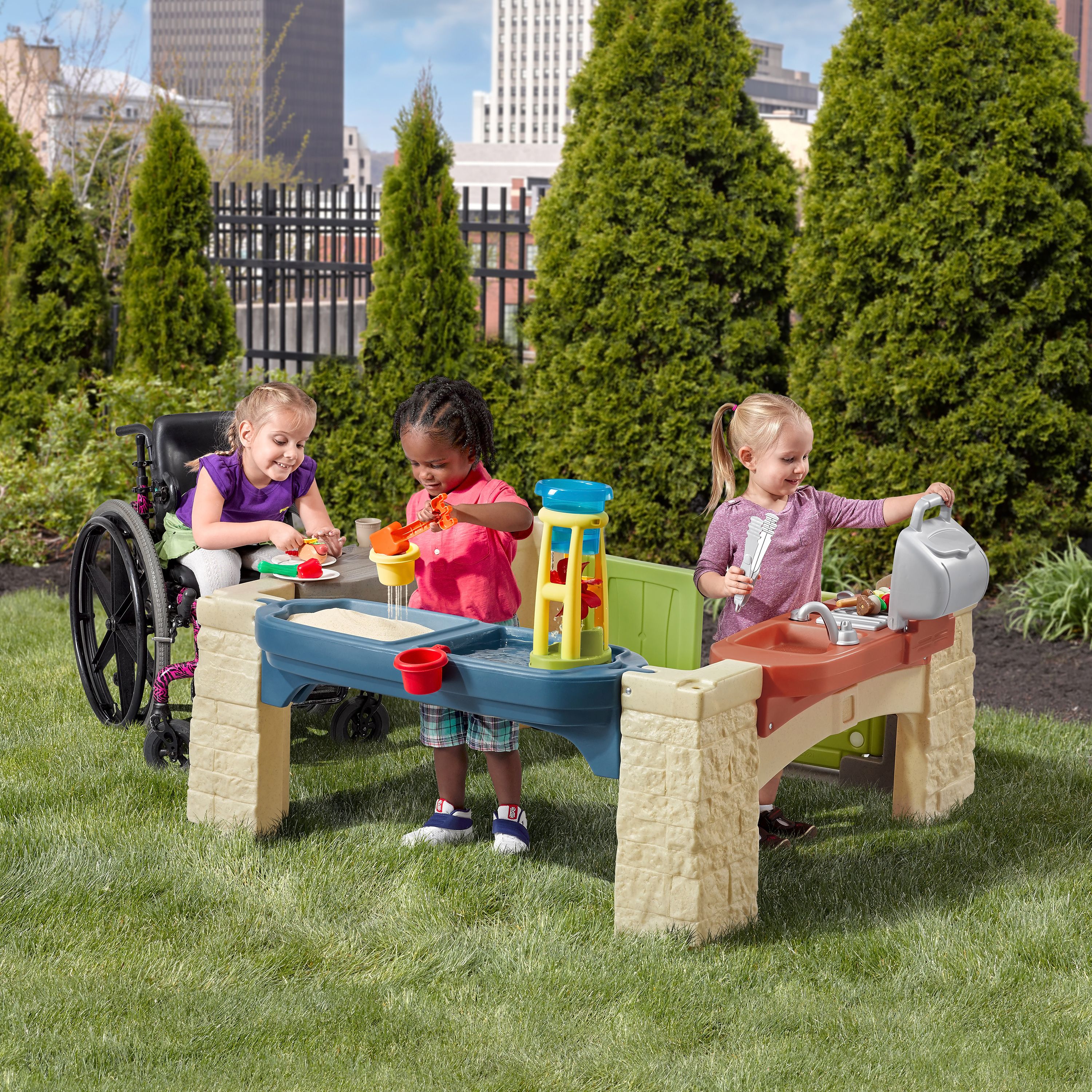 Step2 All-Around Playtime Patio with Canopy with 16 Play Accessories Playhouse Kids Outdoor Toys - image 4 of 21
