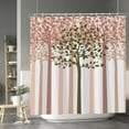 thumbnail image 3 of Baocicoo Abstract Pink Trees Shower Curtain Vintage Nature Forest Minimalism Art Style Modern Decorative Shower Curtains for Hotel Home Bathroom Polyester Waterproof Fabric with Hooks 72x72 Inches, 3 of 6