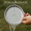 thumbnail image 5 of Yucurem 7.87" Portable Outdoor Camping Tableware, Ultralight Titanium Plate Dish Cookware for Backpacking Hiking Travelling Picnic BBQ, 5 of 8
