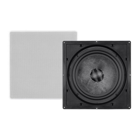 UPC: 0889028071830 | Monoprice Carbon Fiber In-Wall Speaker – 10 Inch (Each) 300 Watt Subwoofer  Easy Install For Home Theater – Alpha Series