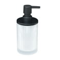 thumbnail image 2 of Better Homes & Gardens Ribbed Glass and Metal Soap Pump, White with Black Accents, 2 of 7