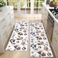 thumbnail image 4 of Kitchen Rugs Sets Of 2,Bulldog Dog and Footprints Anti Fatigue Kitchen Mat Rugs Non Slip Washable,Decorative Kitchen Floor Mats for Kitchen,Sink,Laundry,17"X47", 4 of 5