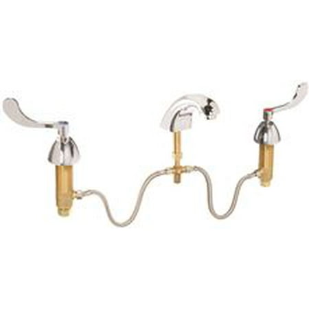 4 Wrist Blade - Zurn Widespread Faucet, 5 In., 4 In. Wrist Blade Handles, Lead Free