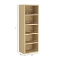 thumbnail image 3 of Rivington Modern 28" Open Bookcase in Natural Oak (5-Shelf), 3 of 11