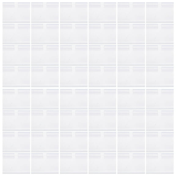unbranded  50 Pcs Clear Label Board Clip Sign Holder Retail Display Tag Stands White Tags