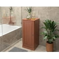 thumbnail image 2 of 100% Solid Wood Short Bathroom Cabinet with Solid Door - 16.5" W x 36" H - Mocha Brown Wooden Cabinet, 2 of 5