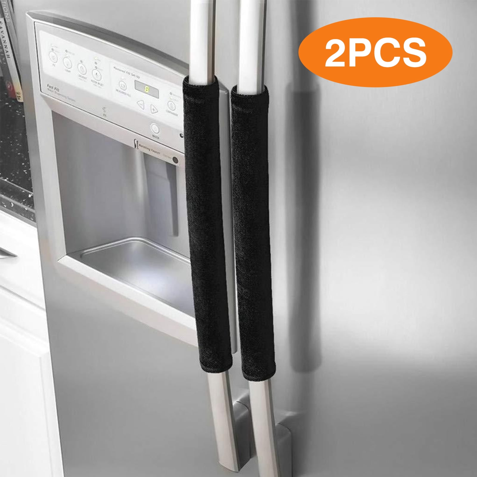 2x Kitchen Refrigerator Oven Door Handle Velvet Cover Protector Smudges Decor 