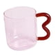 thumbnail image 2 of Hermosa taza de café de borosilicato con asa de oreja, para desayuno, 450 ml/15 oz Rosado, 2 of 6