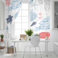 thumbnail image 5 of Fsddascl Blue Red Coastal Nautical Blackout Curtains for Bedroom/Living Room, Thermal Insulated Kitchen Curtains, Beach Sea Turtle Ocean Coral Starfish Grommet Darkening Window Treatment 27.5"x39"x2, 5 of 8