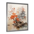 thumbnail image 3 of Designart "Asian Art Landscape With Red Tree I" Asian Art Picture Framed Wall Decor, 3 of 5