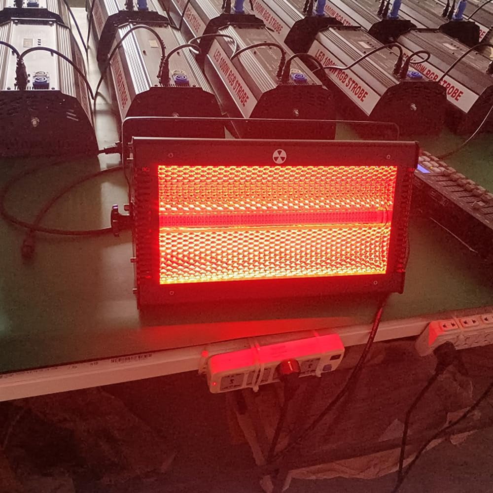 Professional Atomic 3000 LED Strobe Light DMX512 Control RGB Stage Lighting for DJ Disco Bar Studio Performance Club Gig