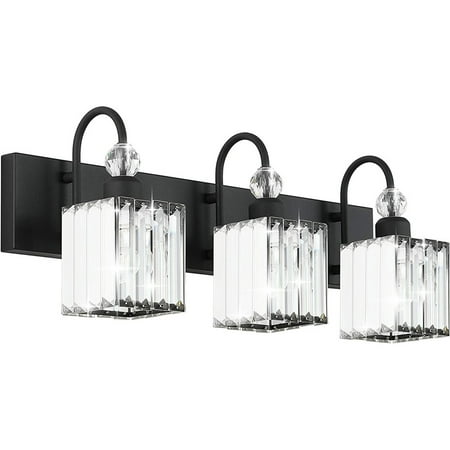 

Modern black glass vanity lamp 3 lights bathroom chandelier 3 lights over mirror bathroom wall lighting frosted black glass bathroom wall lighting