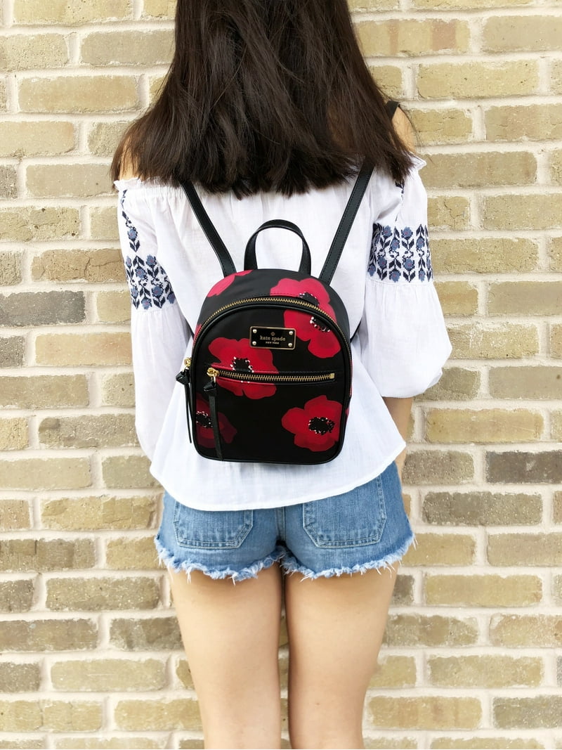 kate spade mini bradley wilson backpack Road Back Pack Bag in Black  Has A Small Zip Pocket On The Front Kate Spade Women's Black Wilson