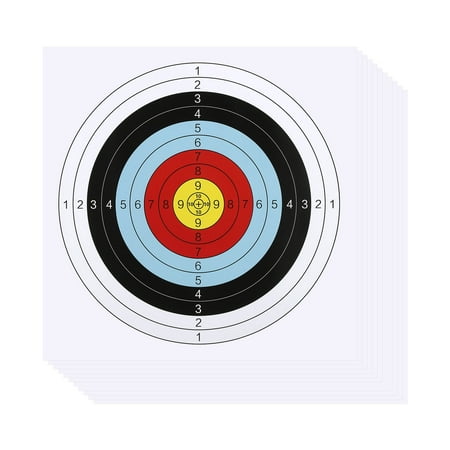 Uxcell Archery Target Paper 16 Inch Full Ring Bow Arrow Target Face for Shooting Practice 30 Pack