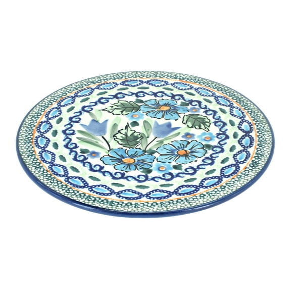 Blue Rose Polish Pottery Ballina Trivet