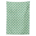 thumbnail image 2 of Garden Art Tablecloth, Colorful Gardening Tools Pattern with Flowerpot Watering Pot and Ladybugs, Rectangle Satin Table Cover for Dining Room and Kitchen, 52" X 70", Pale Green Teal, by Ambesonne, 2 of 2