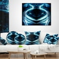 thumbnail image 4 of Designart Blue Light Trails - Abstract Throw Pillow - 16x16, 4 of 5