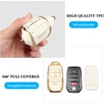 thumbnail image 4 of Key Fob Cover Compatible with Toyota Camry Venza Sienna Land Cruiser Highlander Tundra Corolla Prius 2021-2025 Keychain Case Holder Protector,D-White, 4 of 6