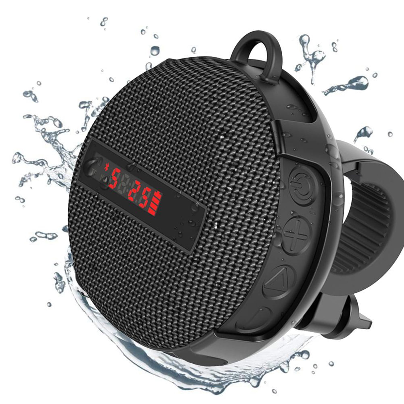 Enceinte Bluetooth Vélo étanche IPX7 - 5W, 750mAh, Mains-libres, Fixation Guidon Et Mousqueton