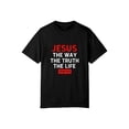 thumbnail image 4 of Jesus The Way Truth Life John 14 6 Christian Bible Verse T-Shirt, OdeJous Funny T-Shirt Black, S, 4 of 5