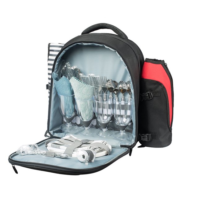 Picnic Backpack Set Portable Picnic Basket Backpack Set Picnic Bag for 4 Person