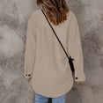 thumbnail image 4 of Abrigo Color Sólido Solapa De Un Solo Pecho Manga Larga Casual Suelta Cómoda Camisa Chaqueta Albaricoque XL, 4 of 6