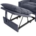 thumbnail image 5 of Accent Chairs Sleeper Sofa Chair Bed, Convertible Sofa Chair 3-in-1, Adjustable Sleeper Chair Pullout Sofa Bed with Modern Velvet Fabric for Living Room Apartment Small Space, Grey,Fabric Accent Chai, 5 of 12