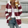 thumbnail image 5 of TQWQT Fleece Coats for Women  Faux Fur Jacket Coat Fuzzy Fleece Jacket Plus Size Zip Up Drawstring Sweatshirt Oversized Light Blue S, 5 of 5