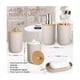 thumbnail image 2 of Juego De Baño 5 Piezas Dispensador Accesorios Plásticos Crema, 2 of 5