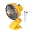 thumbnail image 2 of Ventilador con Clip para cochecito, ventilador de mesa de 3 velocidades recargable silencioso con rotación de 180  degree, pequeño ventilador de escritorio Amarillo Gloria  Ventilador de clip, 2 of 8