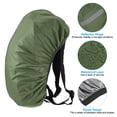 thumbnail image 3 of Unique Bargains 75-85L Waterproof Backpack Rain Cover with Vertical Reflective Strap, XXL, Olive, 3 of 5