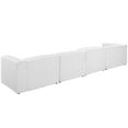 thumbnail image 3 of Modern Contemporary Urban Design Living Room Lounge Club Lobby Sectional Sofa Set, Fabric, White, 3 of 4