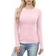 thumbnail image 4 of Neewe Womens Round Neck Long Sleeve Fitted Shirts Slim Fitting Pit Stripe Basic Tees Fall Going Out Tops, 4 of 8