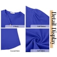 thumbnail image 5 of Fantaslook V Neck Henley Blouses for Women Dressy Casual Tops Summer Short Sleeve Shirts Fashion Clothes, 5 of 8