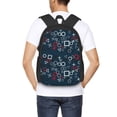 thumbnail image 4 of Disketp Navy Blue Geometric Mochila Minimalista de Gran Capacidad, Mochila de Viaje para Escuela, Trabajo o Uso Diario, 4 of 6