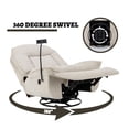thumbnail image 4 of Boyel Living Electric Recliner Chair, Bronzing Fabric with 360 Swivel and Phone Holder, Beige, 4 of 11