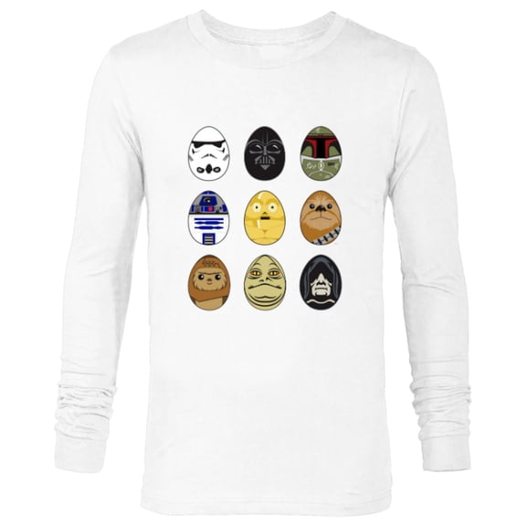 Star Wars Original Trilogy Classic Characters Easter Eggs - Long Sleeve T-Shirt for Men - Customized-White
