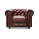 thumbnail image 1 of Sillón Individual de de Piel Genuina Clásico Capitonado, 1 plaza, Modelo Chesterfield P/V, Color Tabaco, Elegante, cómodo y Moderno, Hecho en Mexico. Medidas 110 X 90 X 80 cm., 1 of 6
