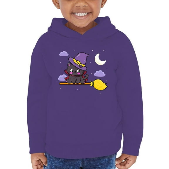Cute Witch Kitten Hoodie Toddler -Image by Shutterstock, 4 Toddler